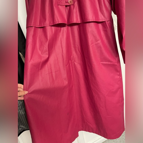 Hot pink London Fog rain coat - Picture 5 of 6